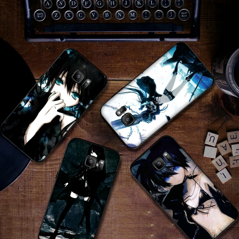 Для samsung S6 S7 Edge чехол для телефона аниме black rock shooter сексуальная девушка S8 S9 S10 PLUS