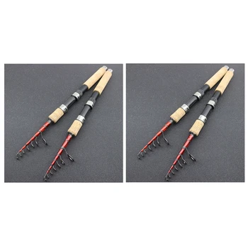 

2Pcs Carbon M Power Lure 3.5G -25G Portable Telescopic Fishing Rod Spinning Fish Hand Fishing Tackle Sea Rod - 2.7M & 1.8M