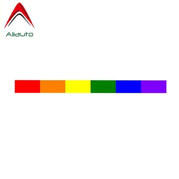 

Aliauto Creative Car Sticker Gay Pride Rainbow Funny PVC Decal Cover Scratches for Motorcycles Bmw X6 Ford Focus Opel,17cm*2cm