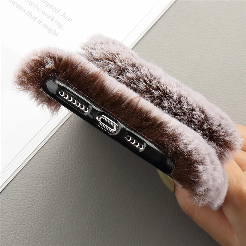 Mirror Fur Fluffy soft Case For iPhone 11 Pro Max (22)