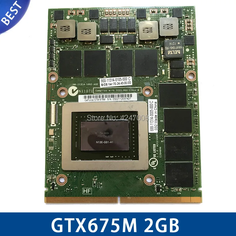 Новинка GTX675M GTX 675M N13E GS1 A1 Видеокарта VGA для ноутбука MSI GT70 GT60 GX660R GT660 GT680 GT683DX