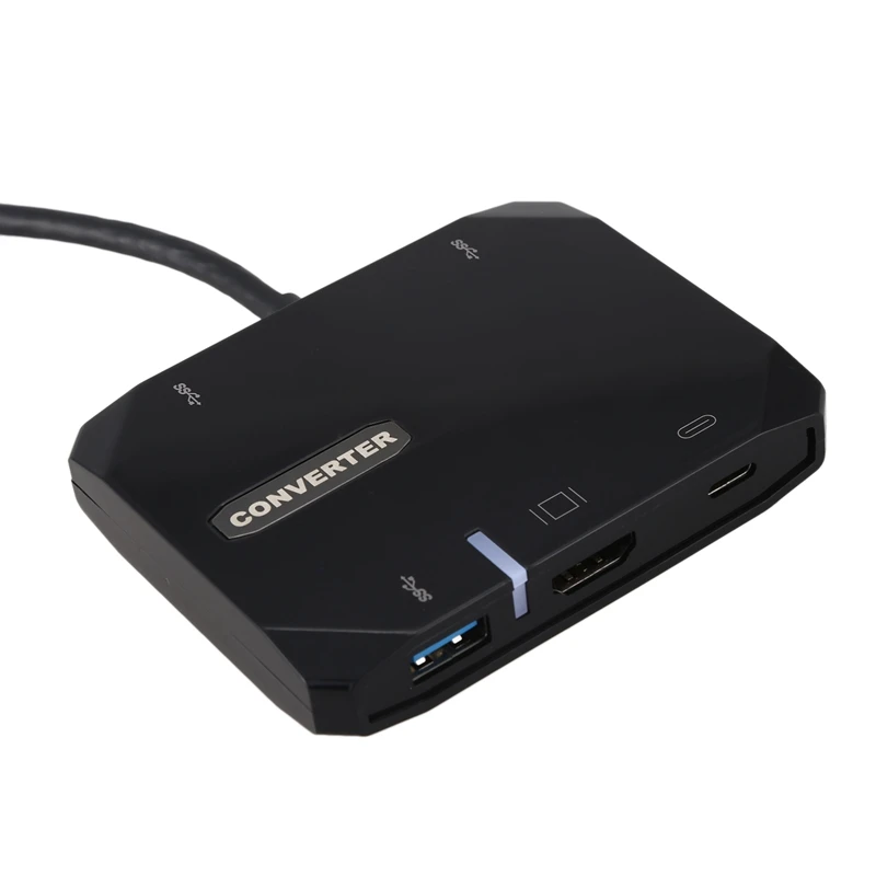 ABGN горячий-5 в 1 Тип C к Hdmi 3 Usb 3,0 концентратор адаптер для Macbook samsung Galaxy S9 huawei P20 Pro зарядное устройство usb-хаб Hdtv Usb C Cab