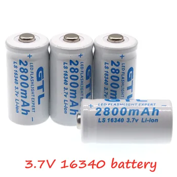 

Original 3.7V 2800mAh Lithium Li-ion 16340 Battery CR123A Rechargeable Batteries 3.7V CR123 for Laser Pen LED Flashlight Cell