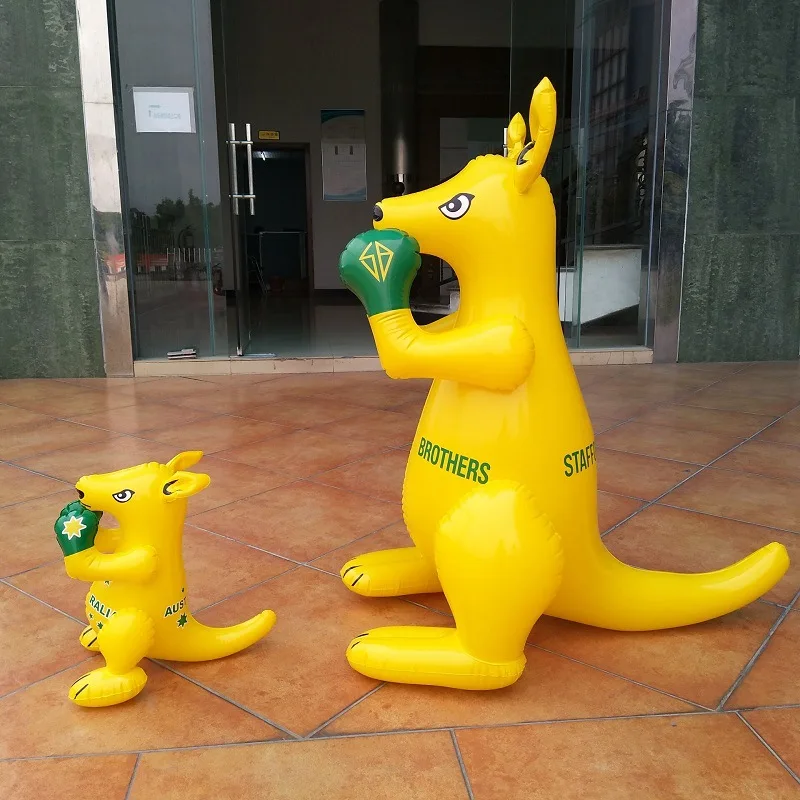 

100cm Inflatable Kangaroo, 40cm Inflatable Wallabies, Environmentally Friendly PVC Inflatable Kangaroo Model Toy