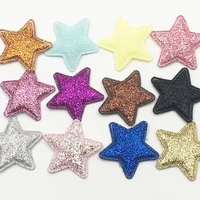 Buy 50PCS Mixed Sparkling Padded Heart Stars Rabbit Butterfly Appliques Apparel Accessories Wedding Christmas Decorations A345 Online - Image 2