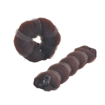 

2Pcs Women Ladies Sponge Magic Style Hair Styling Tools Buns Braiders Curling Headwear Hair Rope Hair Band Accessories hot sale