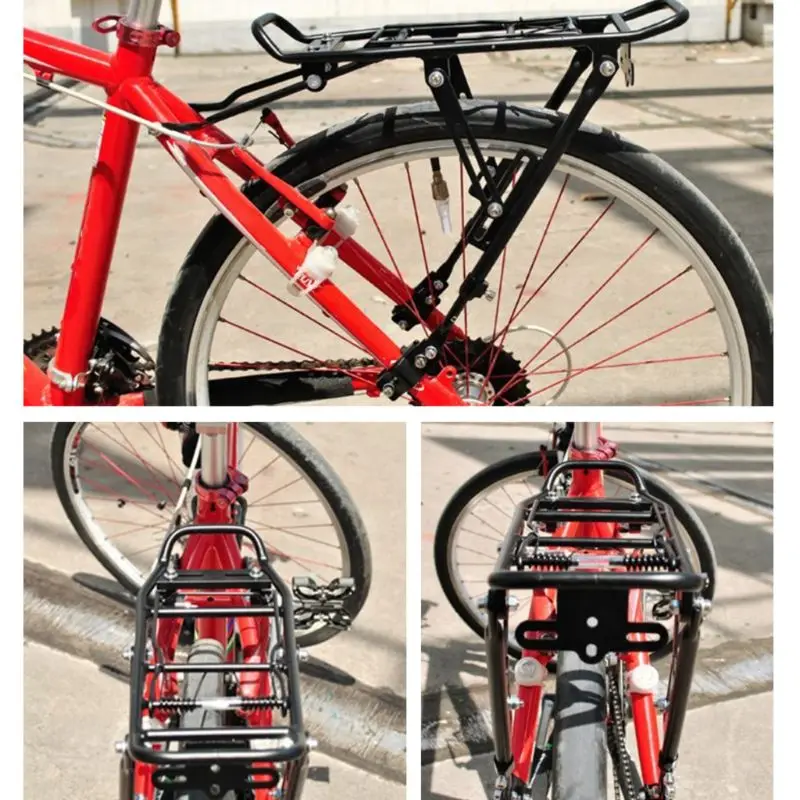 Дисковый тормоз Алюминий сплав навесная задняя велосипедная сумка MTB складные велосипеды Перевозчик Сумка багажная полка