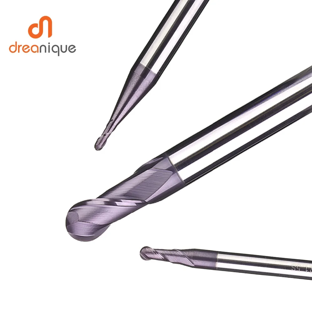 1 шт. шаровая Концевая фреза 2 флейты R0.5 R6.0 фрезерный станок с ЧПУ для обработки