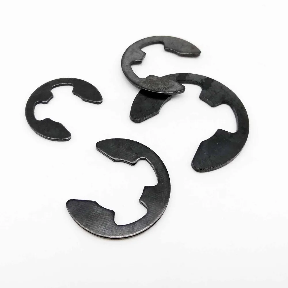 HZYUEGOU M1.2-M24 GB896 DIN6799 Schwarzer Manganstahl Wellenlager-Sicherungsring, Sprengring, Schnappklemme, E-Typ-Clip, Sicherungsring – Detail 3