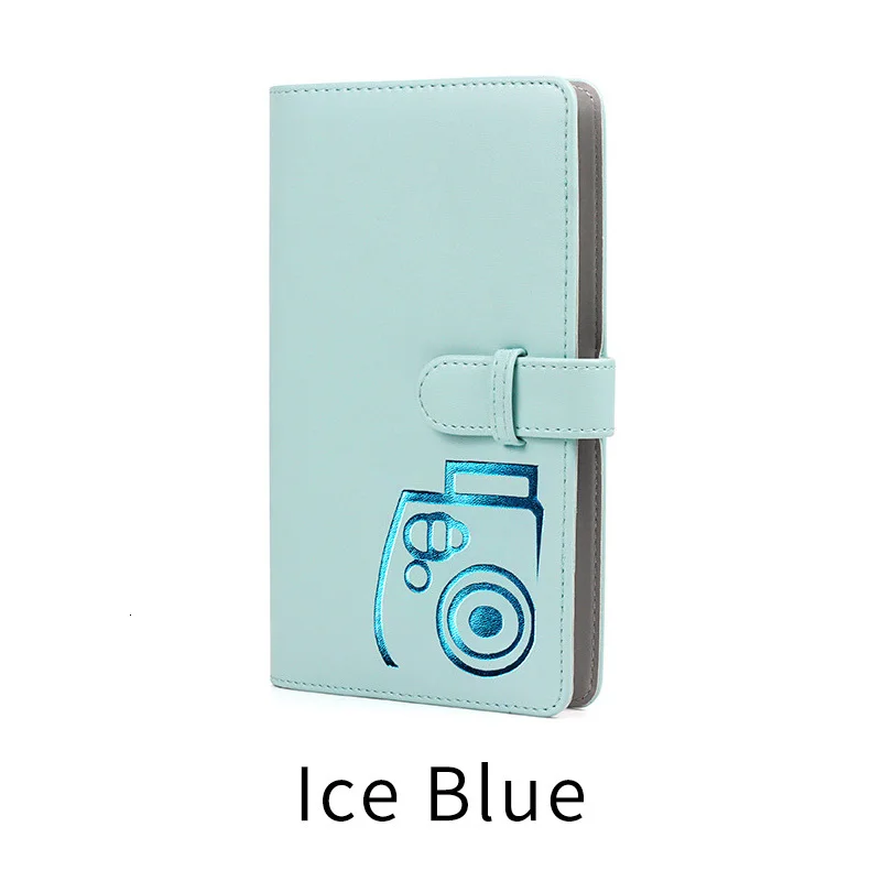 Ice Blue 96 карманов 3 дюймов фотоальбом для Fujifilm Instant Mini 8 фильмов Instax камера 9 7s 70 25 50s 90 имя карты книга - Цвет: Ice Blue