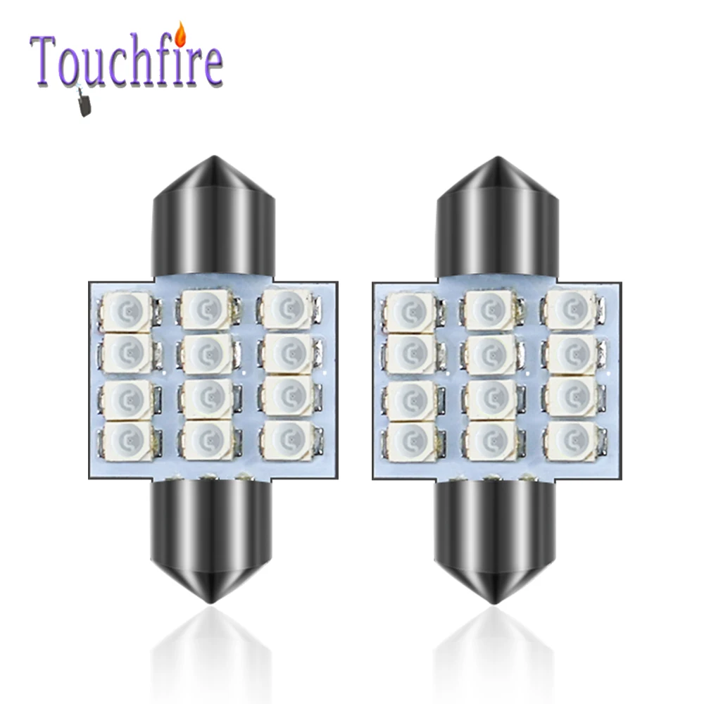 100pcs Festoon 31/36/39/ 41mm car LED Bulb C5W C10W Auto License Plate Light Reading Light Interior Lamp White DC12V Wholesale