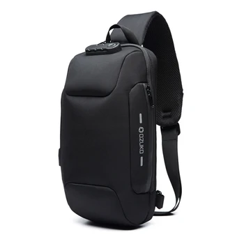 

2019 New Multifunction Crossbody Bag for Men Anti-theft Shoulder Messenger Bags Male Waterproof Short Trip Chest Bag Pack