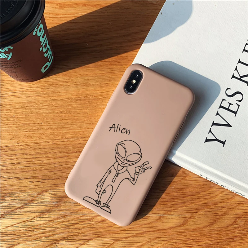 Роскошный чехол для телефона Alien для XiaoMi RedMi Note 8, 7, 6, 5, 5A, 4, 4X Pro, черный силиконовый мягкий чехол, художественный черный Поп-уличный абстрактный чехол