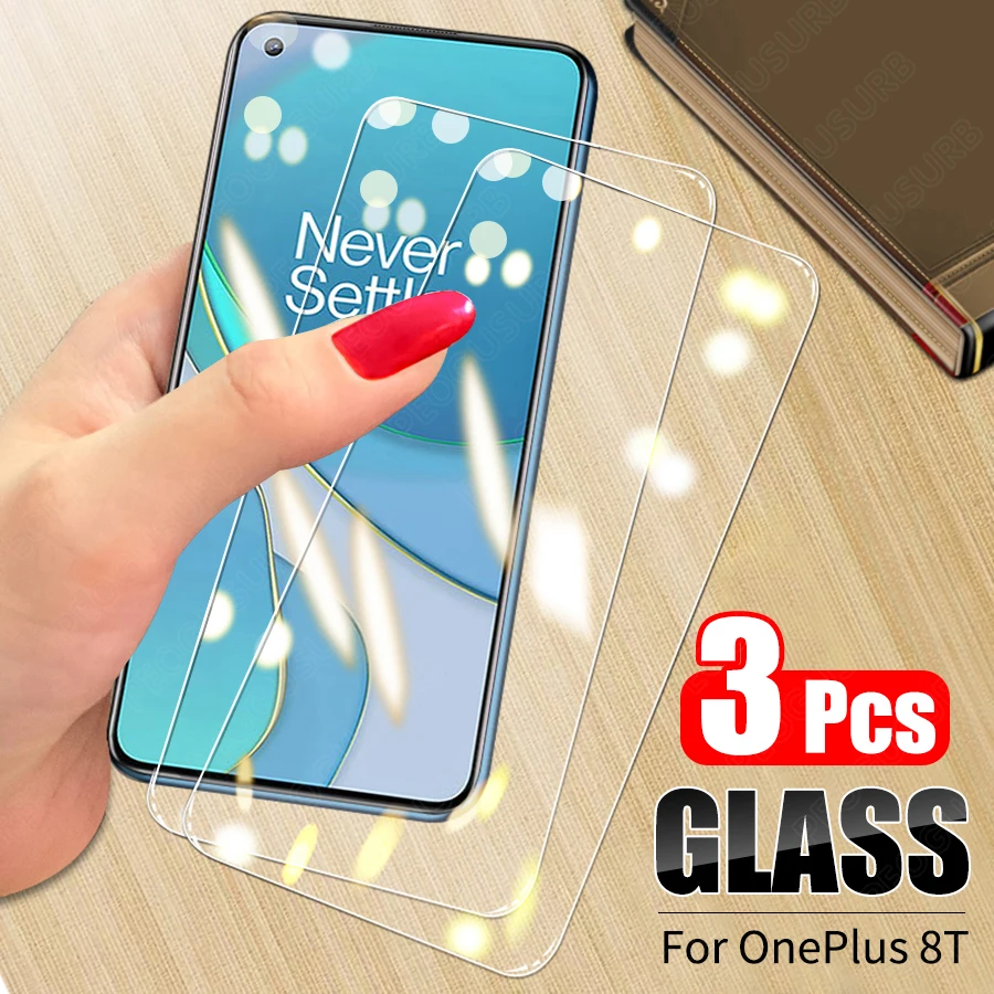3PCS 9H 2.5D Tempered Glass For OnePlus 8T 9 9R Screen Protector For OnePlus Nord N100 6 6T 7 7T 8T Glass