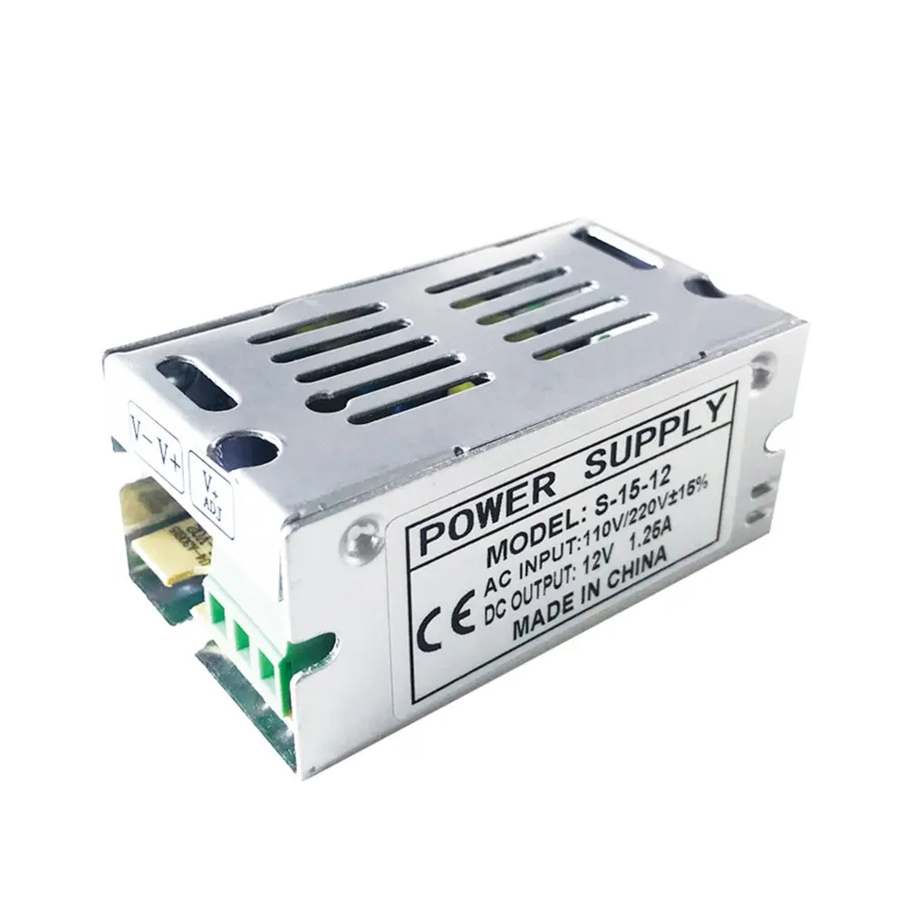 DC12V 1.25A 15 Вт осветительные трансформаторы светодиодный адаптер питания для светодиодных лент выключатель питания светодиодный драйвер