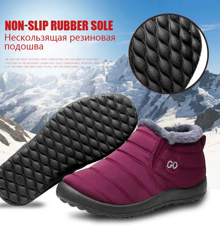 Women snow boots new waterproof winter boots women shoes solid casual shoes woman keep warm plush winter shoes women boots