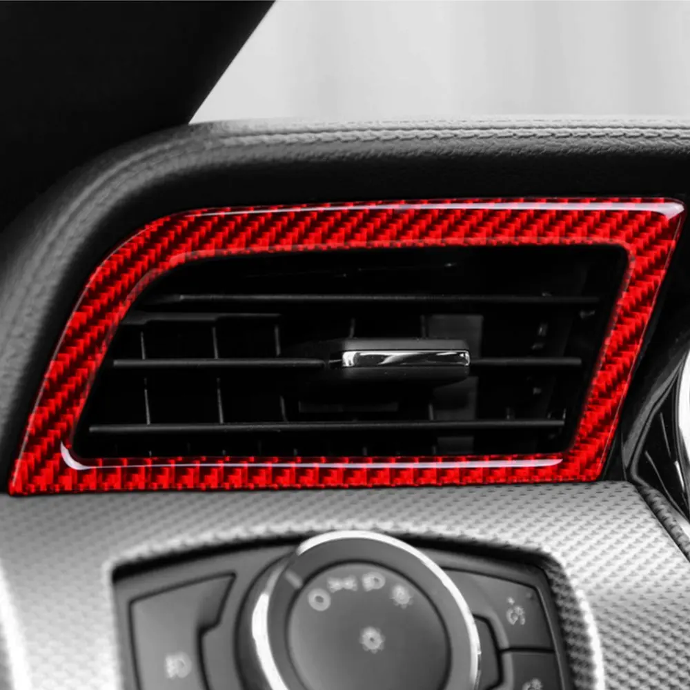 Для Ford Mustang- TPIC авто аксессуары для интерьера боковая декоративная накладка для вентиляционного отверстия кондиционера 3d наклейки для автомобиля из углеродного волокна