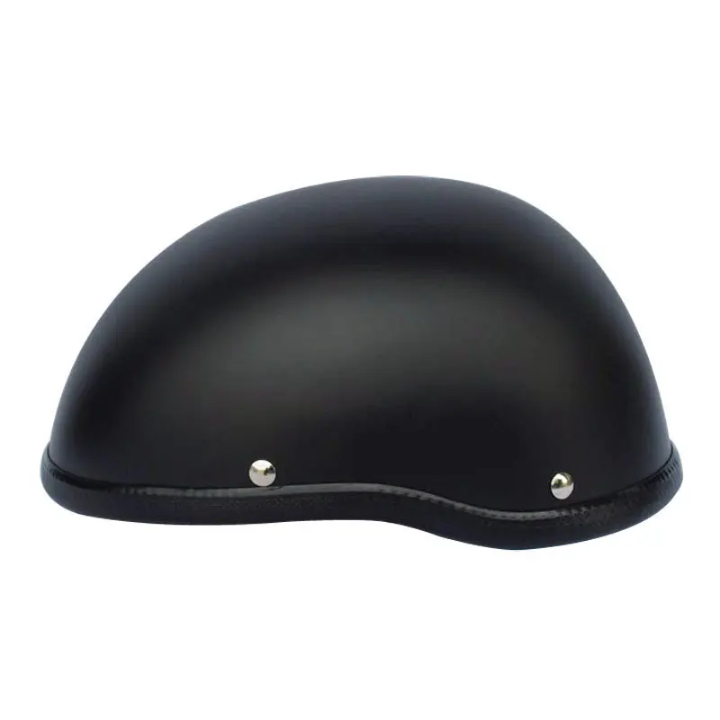 Matte black Мотоциклетный шлем с черепом, колпачок, Ретро стиль, немецкий стиль, летний скутер Cruiser, аксессуары прерывателя C36 - Цвет: Matte black