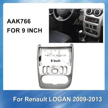 

9 Inch Car Radio Fascia For Renault Logan 2009-2013 Gps stereo panel for mounting car panel dual Din CD DVD frame