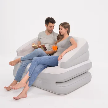 

Inflatable sofa bed double thicken lazy air cushion sofa multifunctional outdoor portable folding inflatable sofa bed
