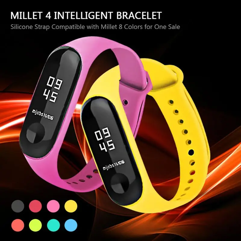 8 шт силиконовый браслет сменный ремешок для Xiao mi Smart Band 4 3