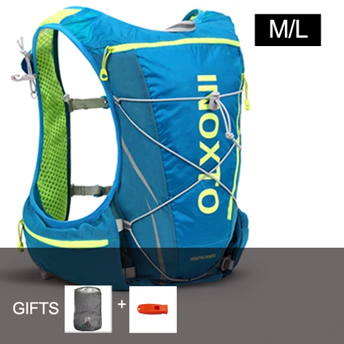 only ML blue bag Рюкзак для бега NEWBOLER Trail, 8 л, 10 л, ультра жилет для бега, гидратация, рюкзак для бега, сумка, 500 мл, мягкая фляга - Цвет: only ML blue bag