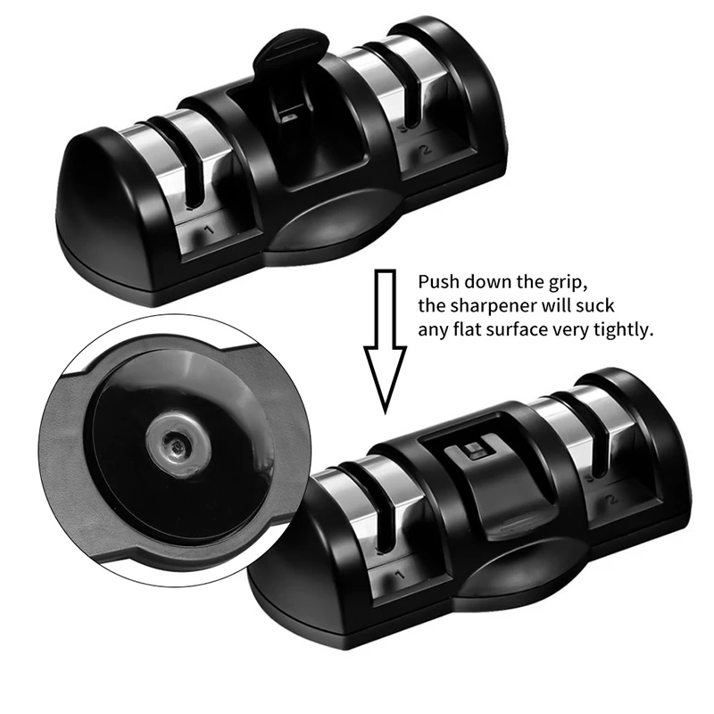 3 ступени точилка для ножей Профессиональная кухонная точильный камень Вольфрамовая сталь керамические кухонные ножи аксессуары