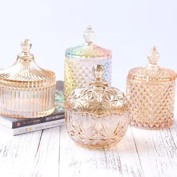 

Crystal Glass Jar Tea Container Glass Cans Spice Jar Storage Jars Jewelry Storage