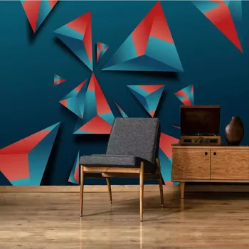 

Milofei manufacturers custom 3D modern geometric stereo background wallpaper mural