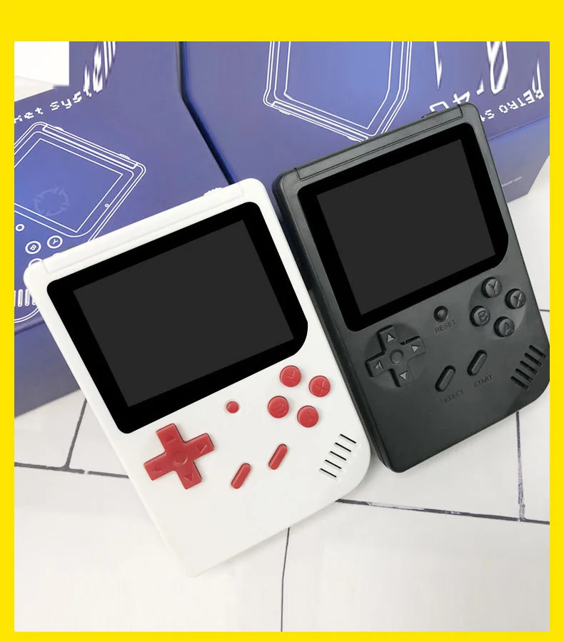 Новинка 500 игры ретро портативная мини игровая консоль 8 бит карманный портативный игровой плеер встроенные классические игры лучший подарок для ребенка