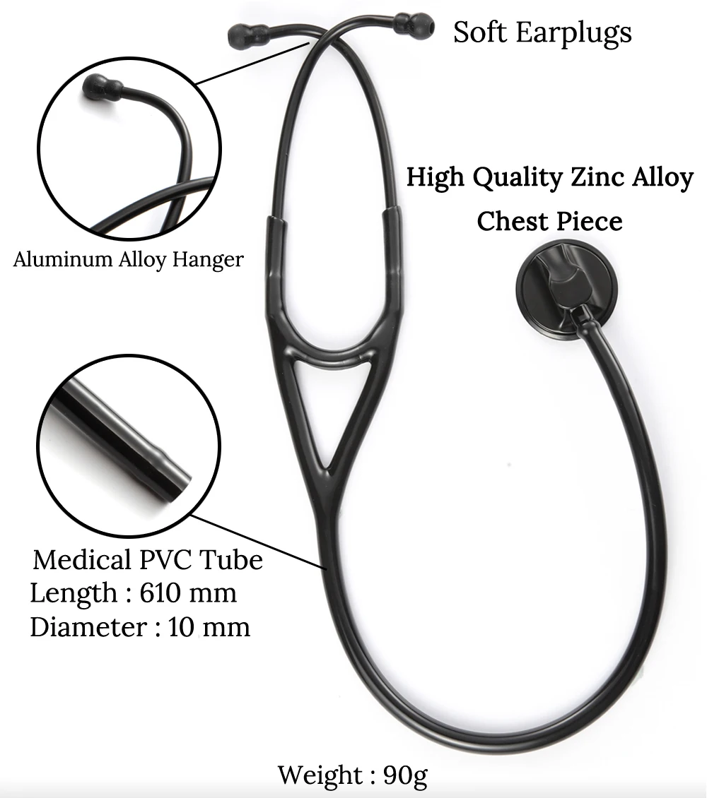 Beste Professionele Hart Longen Cardiologie Stethoscoop Medische Enkele Kop Arts Stethoscoop Arts Student Medische Apparatuur Apparaat