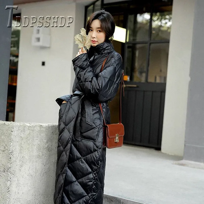 Женские зимние пальто Длинные Стильные приталенные толстые пальто с хлопковой подкладкой женские парки