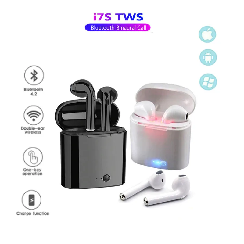 I7s TWS Bluetooth наушники спортивные стерео беспроводная гарнитура Мини Музыкальные с