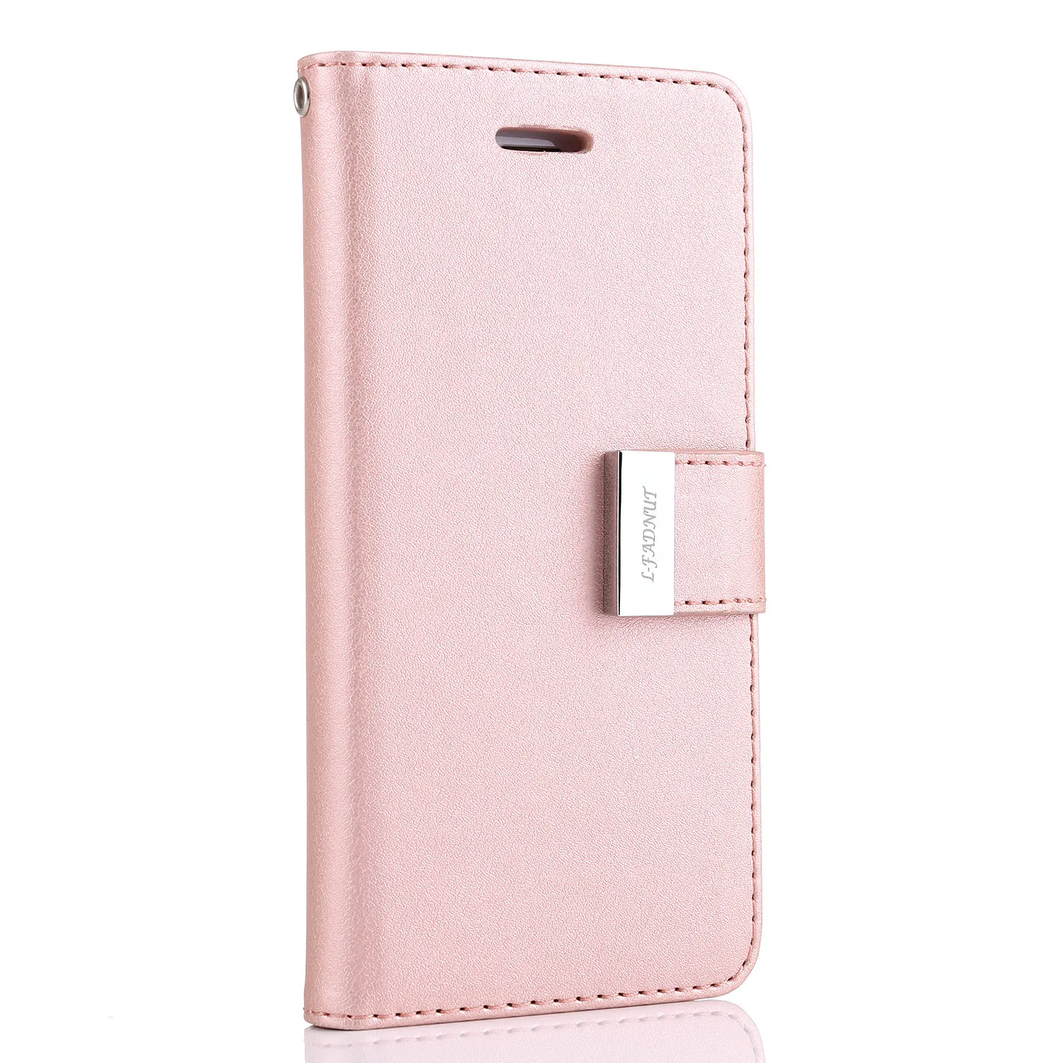 Rose gold LCHULLE откидная крышка кожаный чехол-кошелек для IPhone 11 Pro X XR XS MAX 6 6S 7 8 Plus 5 5S SE держатель для карт Магнитный чехол для телефона - Цвет: Rose gold