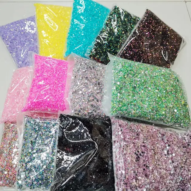 Resin Rhinestones 6mm 10000pcs Flatback Normal Colors Many Colors Choose  Round Glue On Diamonds Diy Nails Art Decorations - Rhinestones &  Decorations - AliExpress