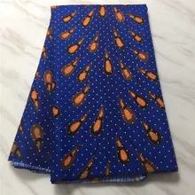 Синие камни воск Tissu Africain голландский нигерийский полиэстер Ткань 6 ярдов последние дешевые Африканские Восковые принты ткань с камнями