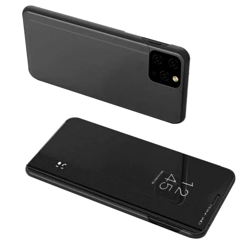 Чехол для Iphone 11 Pro 5,8 дюймов, защитный чехол для телефона, роскошное зеркальное покрытие, кожаный чехол-подставка