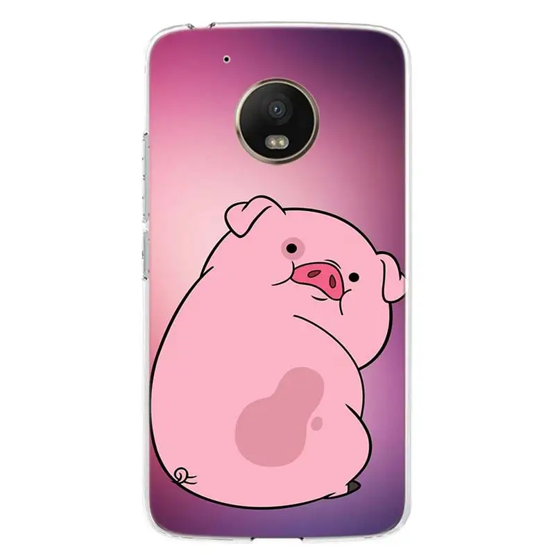 TW112-4 Милый розовый Kawai чехол с рисунком свиньи чехол для телефона для Motorola Moto G7 G6 G5S G5 E4 Plus G4 E5 Play power EU Подарочный чехол с рисунком - Цвет: TW112-4