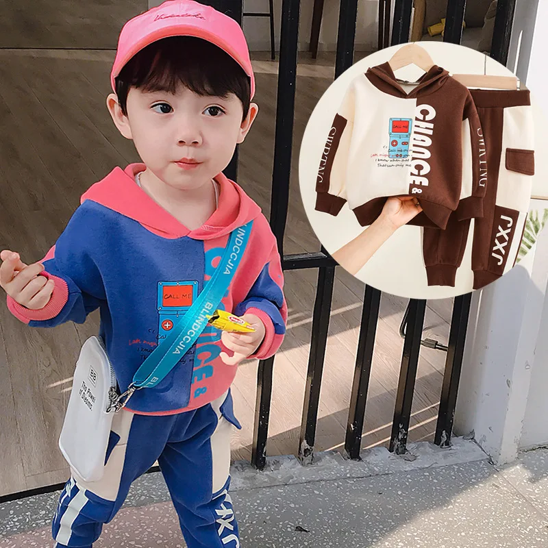 

BOY'S Suit 2020 Spring And Autumn New Style Korean-style Children Handsome Sports Two-Piece Set Baby Casual Western Style Fashio