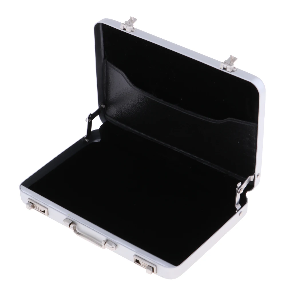 1/12 Dollhouse Miniature Travel Metal Code Suitcase Briefcase Home