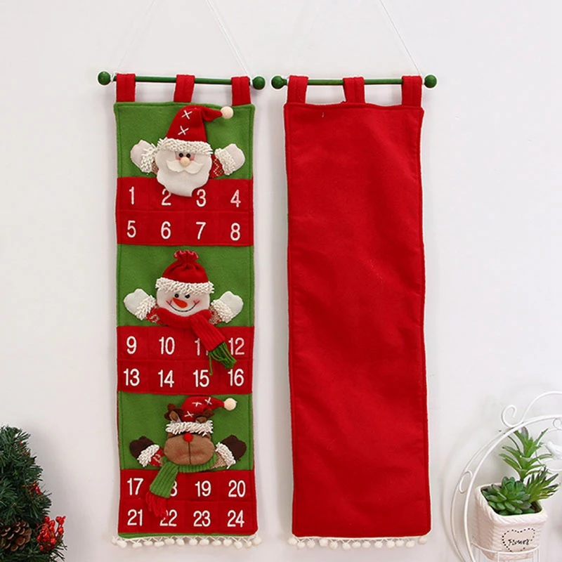 Christmas Advent Calendar Bags Hanging Christmas Calendar Christmas Decoration Christmas Decoration for Home New Year