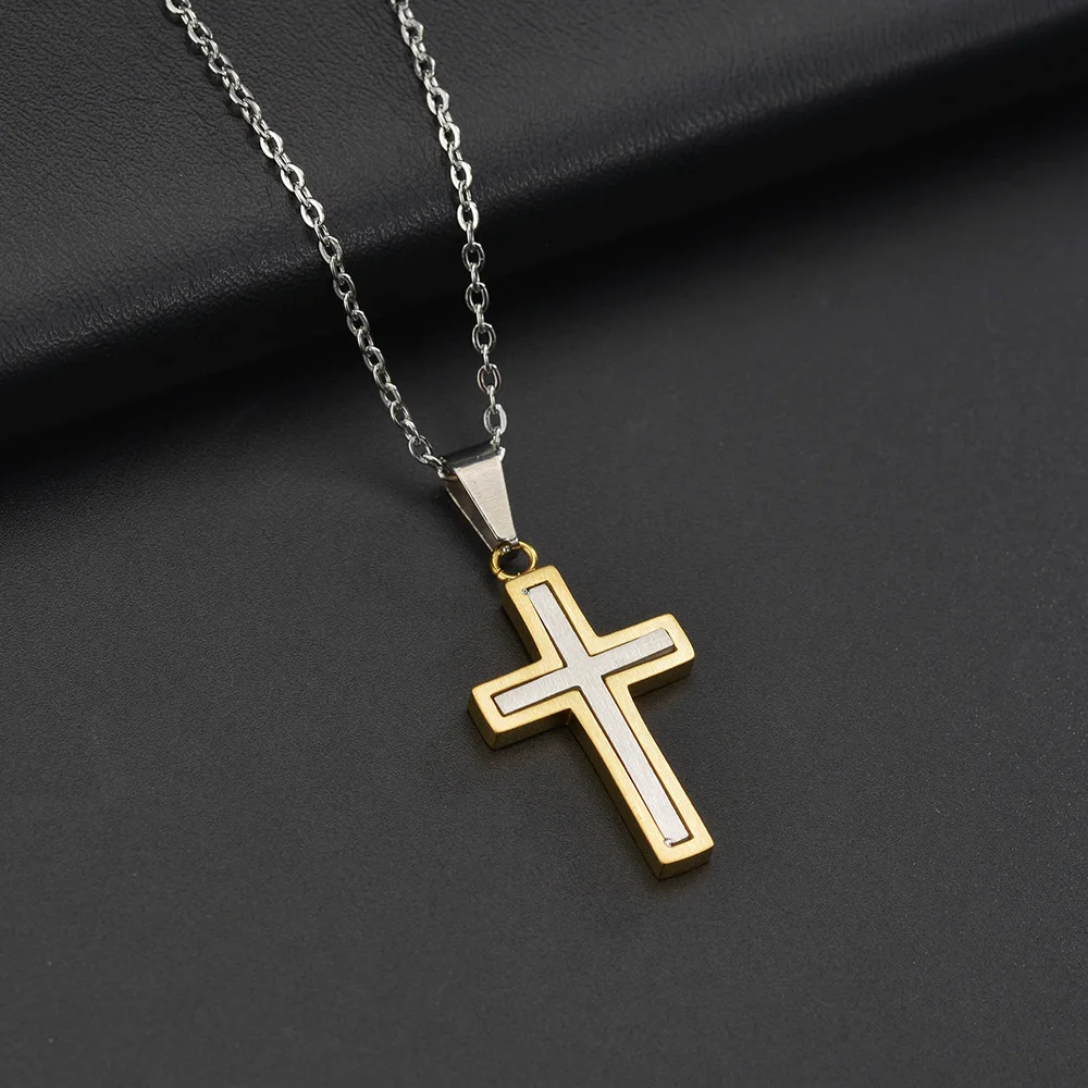 Stainless Steel Cross Necklace Small 