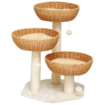 

Stable Woven Cat Litter One Cat Tent Wear-resistant Sisal Scratcher Cat Tree Cat Climbing Diy Export Big Cat Litter