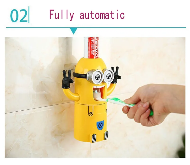 Детская Автоматический Диспенсер зубной пасты, для зубной щетки держатель продукты Креативные аксессуары для ванной комнаты дозатор зубной пасты