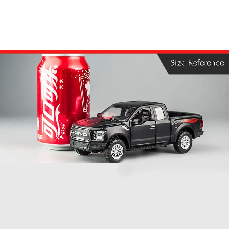KIDAMI Ford F150 Raptor игрушечный пикап 1:32 литой автомобиль модель со звуковым светильник
