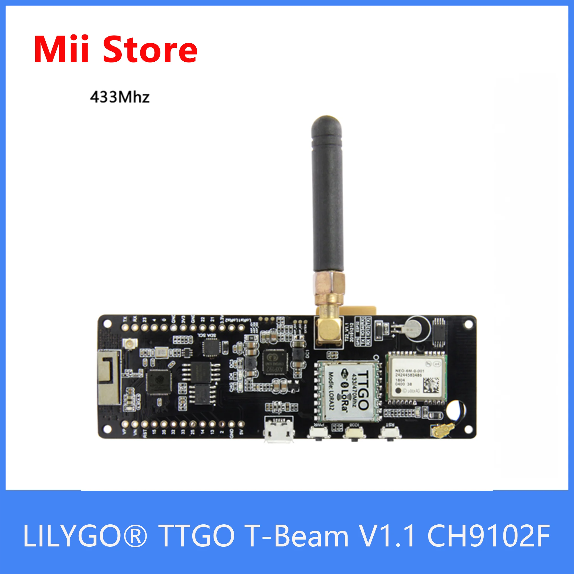 LILYGO®TTGO T-Beam V1.1 ESP32 433/868/915 МГц WiFi беспроводной Bluetooth модуль GPS NEO-6M SMA LORA 32 923 держатель