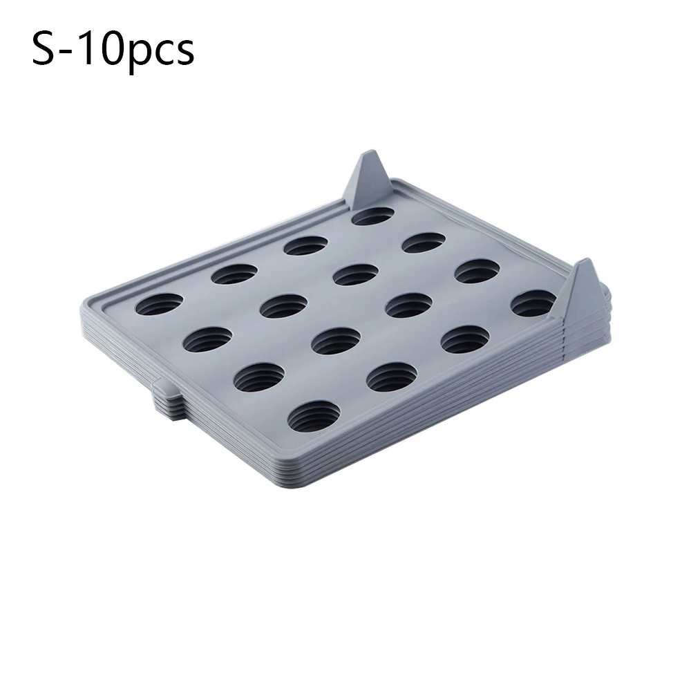 S 10pcs gray 10 шт./лот, Складные держатели для хранения одежды, шкаф для одежды, ящики для одежды, отделочные стеллажи, Домашняя футболка, нижнее белье, органайзер, доска - Цвет: S 10pcs gray