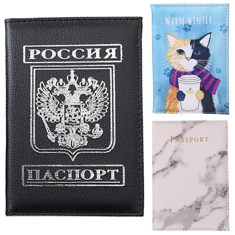 Модная дорожная Обложка для паспорта чехол из искусственной кожи с эмблемой
