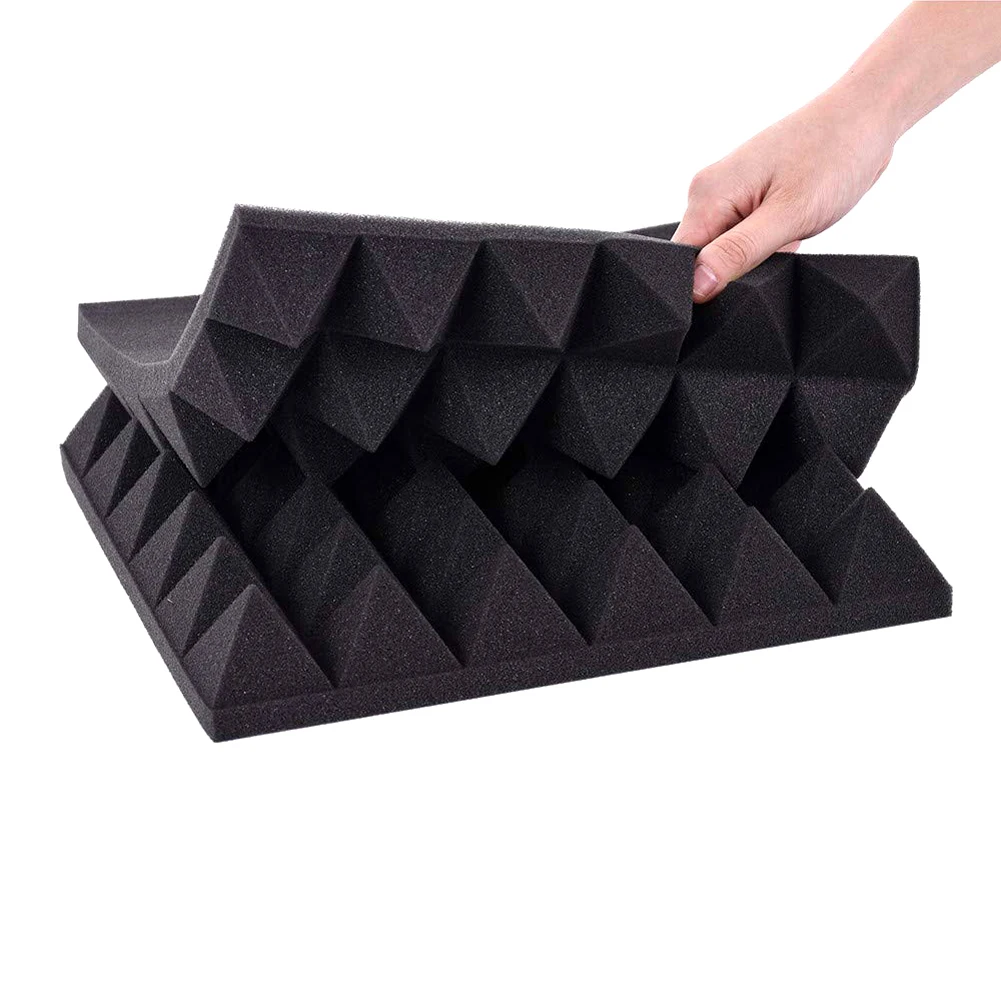 

12PCS Acoustic Foam Board Soundproofing Sound-absorbing Drum Room Recording Studio Piano Absorbing Cotton Anti Noise Sponge