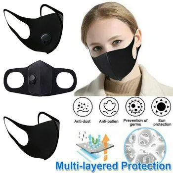 

Unisex Cotton Face Mask PM2.5 Mask Activated Carbon Mask With Filter-Washable Reusable Anti-Fog Breathable Reusable Single valve